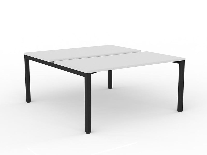 Axis 2-User Double Sided Workspace 1500mmX750mm White Black Powdercoat