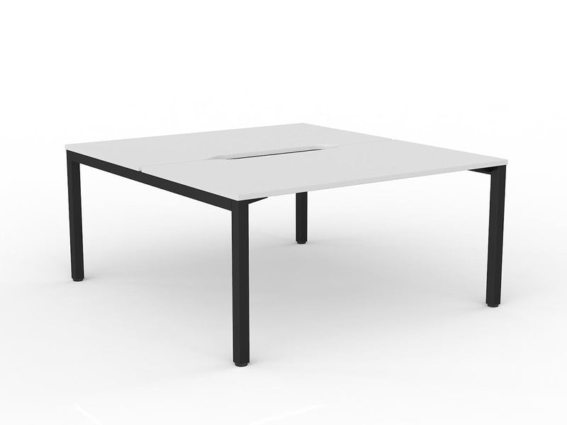 Axis 2-User Double Sided Workspace 1500mmX800mm White Black Powdercoat