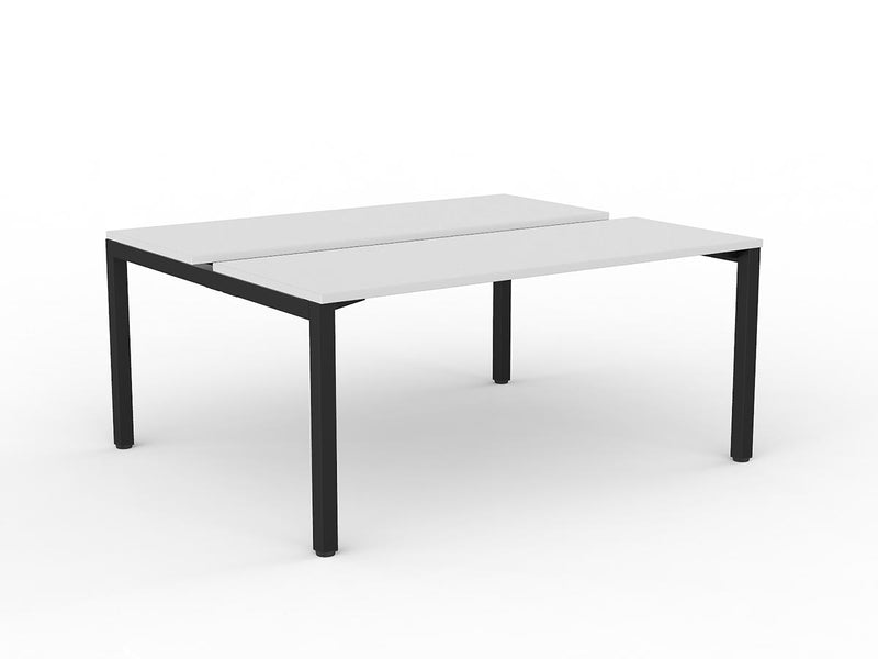 Axis 2-User Double Sided Workspace 1600mmX600mm White Black Powdercoat