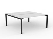 Axis 2-User Double Sided Workspace 1600mmX750mm White Black Powdercoat
