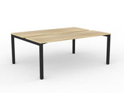 Axis 2-User Double Sided Workspace 1800mmX600mm Natural Oak Black Powdercoat