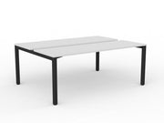 Axis 2-User Double Sided Workspace 1800mmX600mm White Black Powdercoat