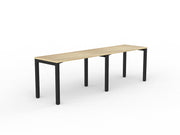 Axis 2-User Workspace 1200mmX600mm Natural Oak Black Powdercoat