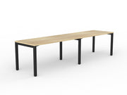Axis 2-User Workspace 1500mmX750mm Natural Oak Black Powdercoat