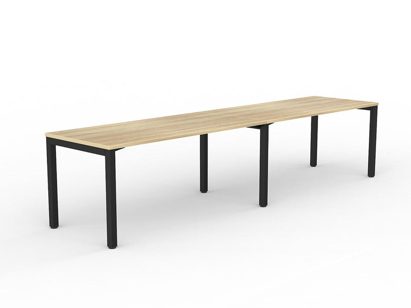 Axis 2-User Workspace 1600mmX750mm Natural Oak Black Powdercoat