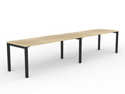 Axis 2-User Workspace 1800mmX750mm Natural Oak Black Powdercoat