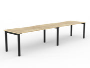 Axis 2-User Workspace 1800mmX800mm Natural Oak Black Powdercoat