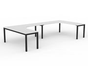 Axis 2-User 90&deg; Workspace 1800mmX1800mmX600mm White Black Powdercoat