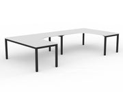 Axis 2-User 90&deg; Workspace 1800mmX1800mmX750mm White Black Powdercoat