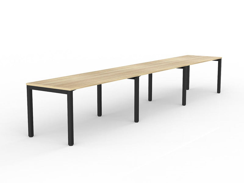 Axis 3-User Workspace 1500mmX750mm Natural Oak Black Powdercoat