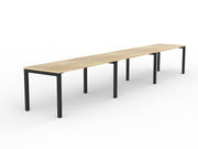 Axis 3-User Workspace 1600mmX750mm Natural Oak Black Powdercoat