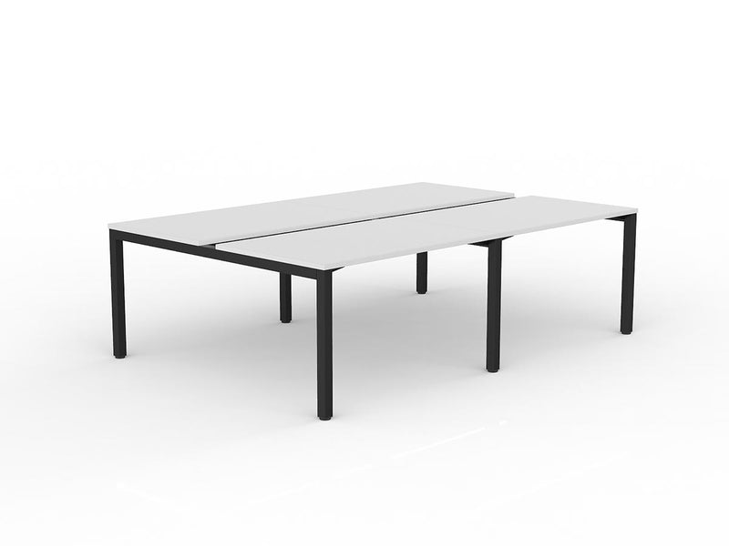 Axis 4-User Double Sided Workspace 1200mmX750mm White Black Powdercoat