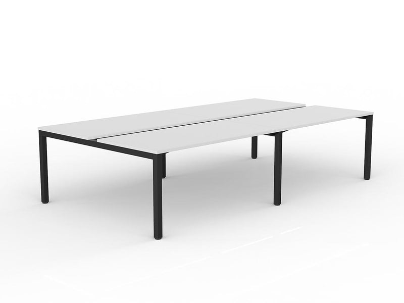 Axis 4-User Double Sided Workspace 1500mmX750mm White Black Powdercoat