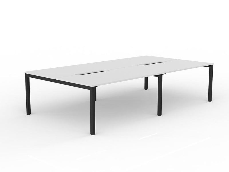 Axis 4-User Double Sided Workspace 1500mmX800mm White Black Powdercoat
