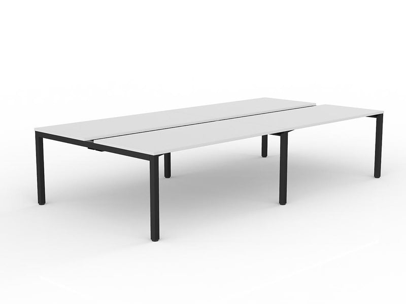 Axis 4-User Double Sided Workspace 1600mmX750mm White Black Powdercoat