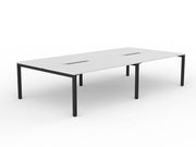 Axis 4-User Double Sided Workspace 1600mmX800mm White Black Powdercoat