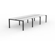 Axis 6-User Double Sided Workspace 1200mmX600mm White Black Powdercoat