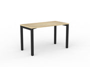 Axis Straight Desk 1200mmX600mm Natural Oak Black Powdercoat