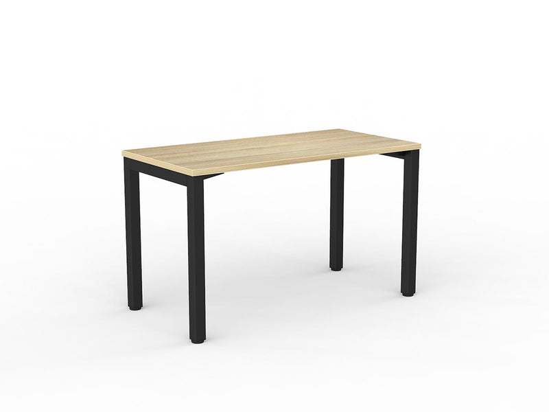 Axis Straight Desk 1200mmX600mm Natural Oak Black Powdercoat