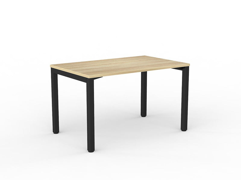 Axis Straight Desk 1200mmX750mm Natural Oak Black Powdercoat