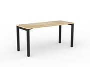 Axis Straight Desk 1500mmX600mm Natural Oak Black Powdercoat