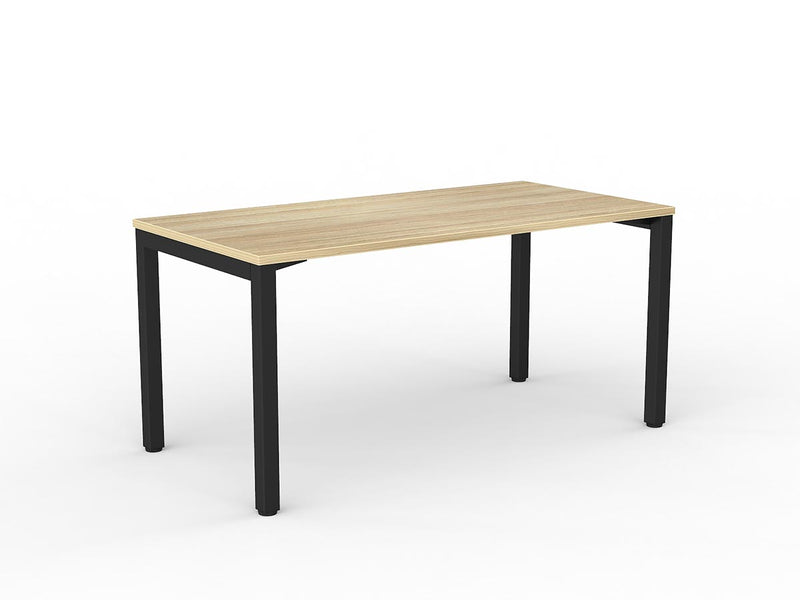 Axis Straight Desk 1500mmX750mm Natural Oak Black Powdercoat