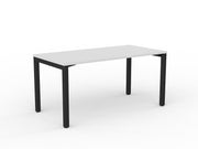 Axis Straight Desk 1500mmX750mm White Black Powdercoat