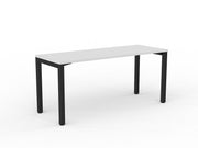 Axis Straight Desk 1600mmX600mm White Black Powdercoat