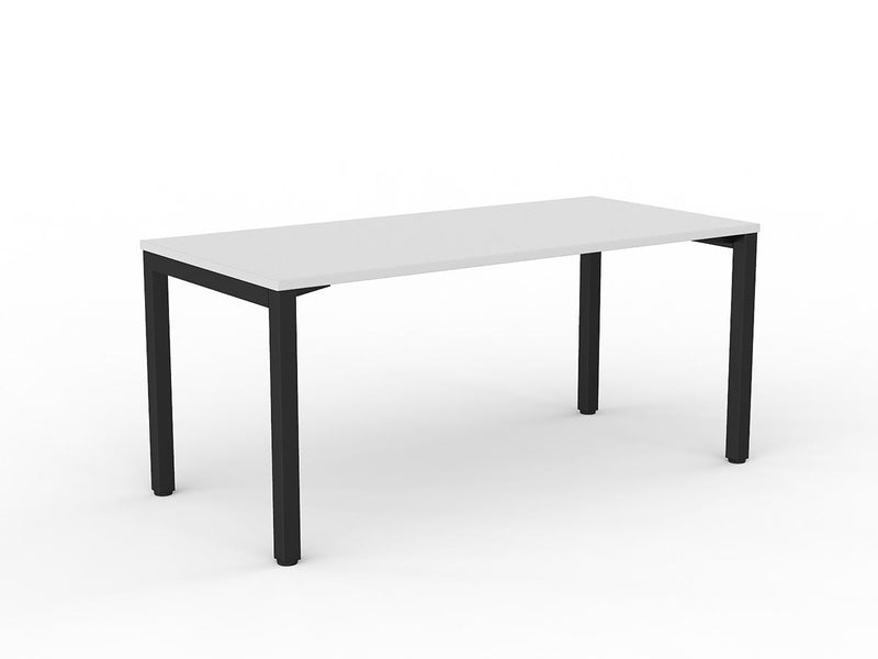 Axis Straight Desk 1600mmX750mm White Black Powdercoat