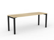 Axis Straight Desk 1800mmX600mm Natural Oak Black Powdercoat