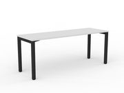 Axis Straight Desk 1800mmX600mm White Black Powdercoat