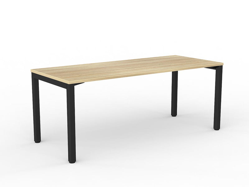 Axis Straight Desk 1800mmX750mm Natural Oak Black Powdercoat