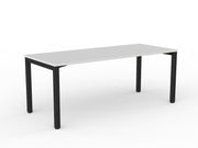 Axis Straight Desk 1800mmX750mm White Black Powdercoat