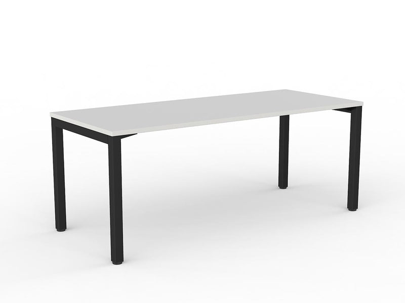 Axis Straight Desk 1800mmX750mm White Black Powdercoat