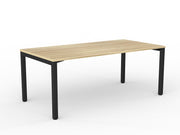 Axis Straight Desk 1800mmX900mm Natural Oak Black Powdercoat