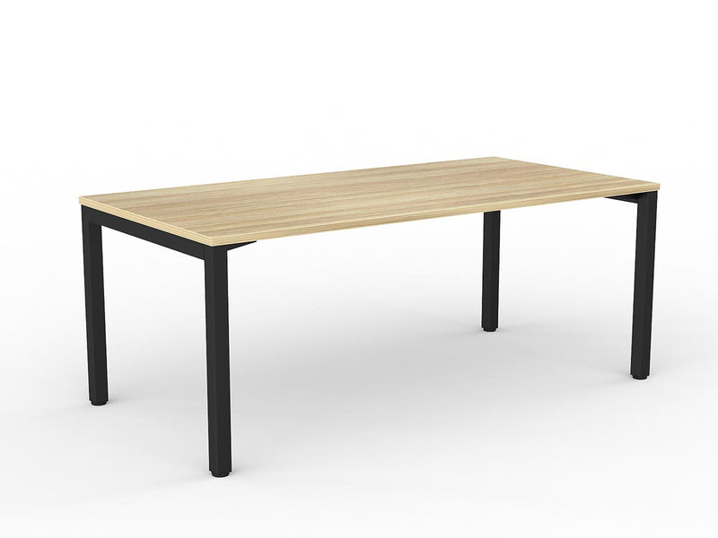 Axis Straight Desk 1800mmX900mm Natural Oak Black Powdercoat
