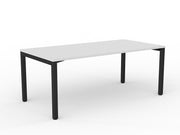 Axis Straight Desk 1800mmX900mm White Black Powdercoat