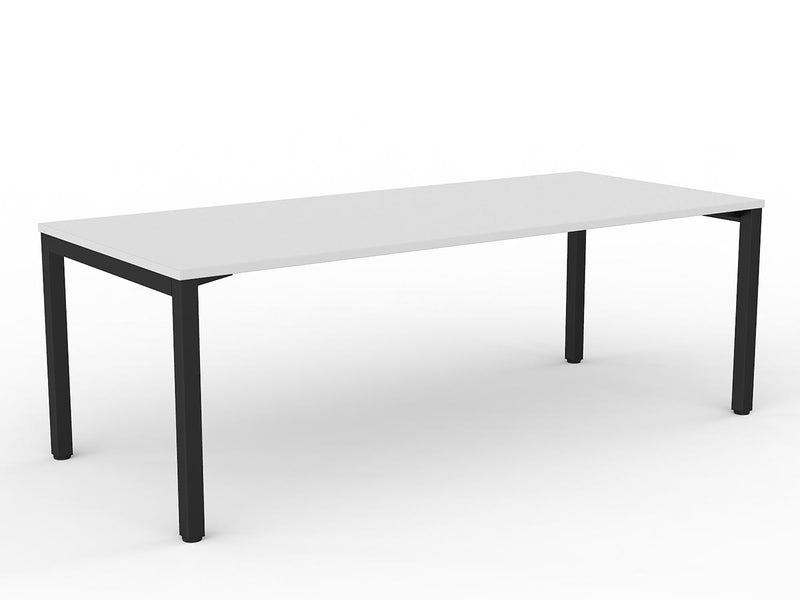 Axis Straight Desk 2100mmX900mm White Black Powdercoat