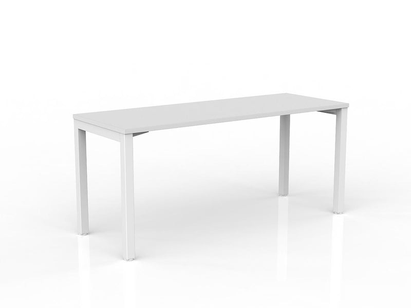 Axis Straight Desk 1600mmX600mm White White Powdercoat