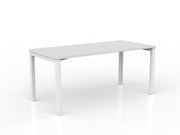 Axis Straight Desk 1600mmX750mm White White Powdercoat