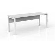 Axis Straight Desk with Melamine Modesty 1800mmX600mm White White Powdercoat