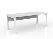 Axis Straight Desk with Melamine Modesty 1800mmX750mm White White Powdercoat