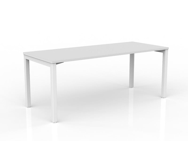Axis Straight Desk 1800mmX750mm White White Powdercoat