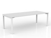 Axis Straight Desk 2100mmX900mm White White Powdercoat