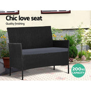 Gardeon Garden Furniture Outdoor Lounge Setting Wicker Sofa Patio Storage Cover