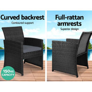 Gardeon Garden Furniture Outdoor Lounge Setting Wicker Sofa Set Storage Cover