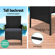 Gardeon Garden Furniture Outdoor Lounge Setting Wicker Sofa Patio Storage Cover