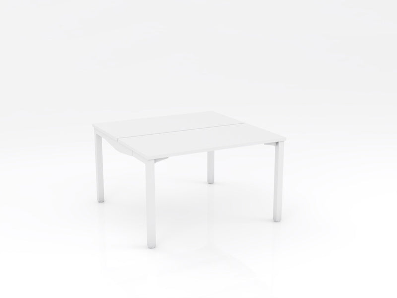 Axis Stretch Double Sided Desk 1200mmX600mm White White Powdercoat