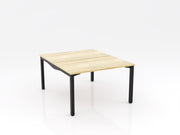 Axis Stretch Double Sided Desk Natural Oak Black Powdercoat