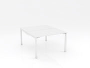 Axis Stretch Double Sided Desk 1200mmX750mm White White Powdercoat